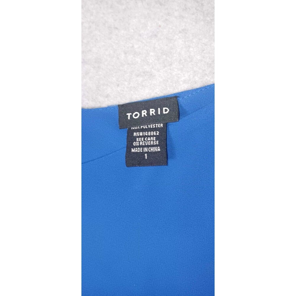 Torrid Sophie Georgette Swing Cami 1 Cobalt Blue Layering Boho Festival Flowy - Picture 2 of 12